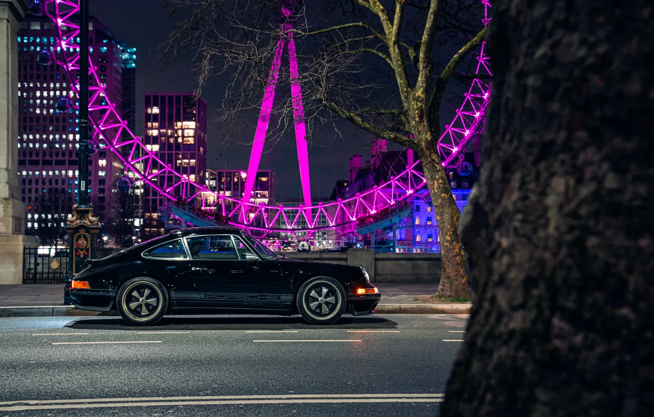 Photo wallpaper car, 911, Porsche, 964, London Eye, side view, Theon Design Porsche 911