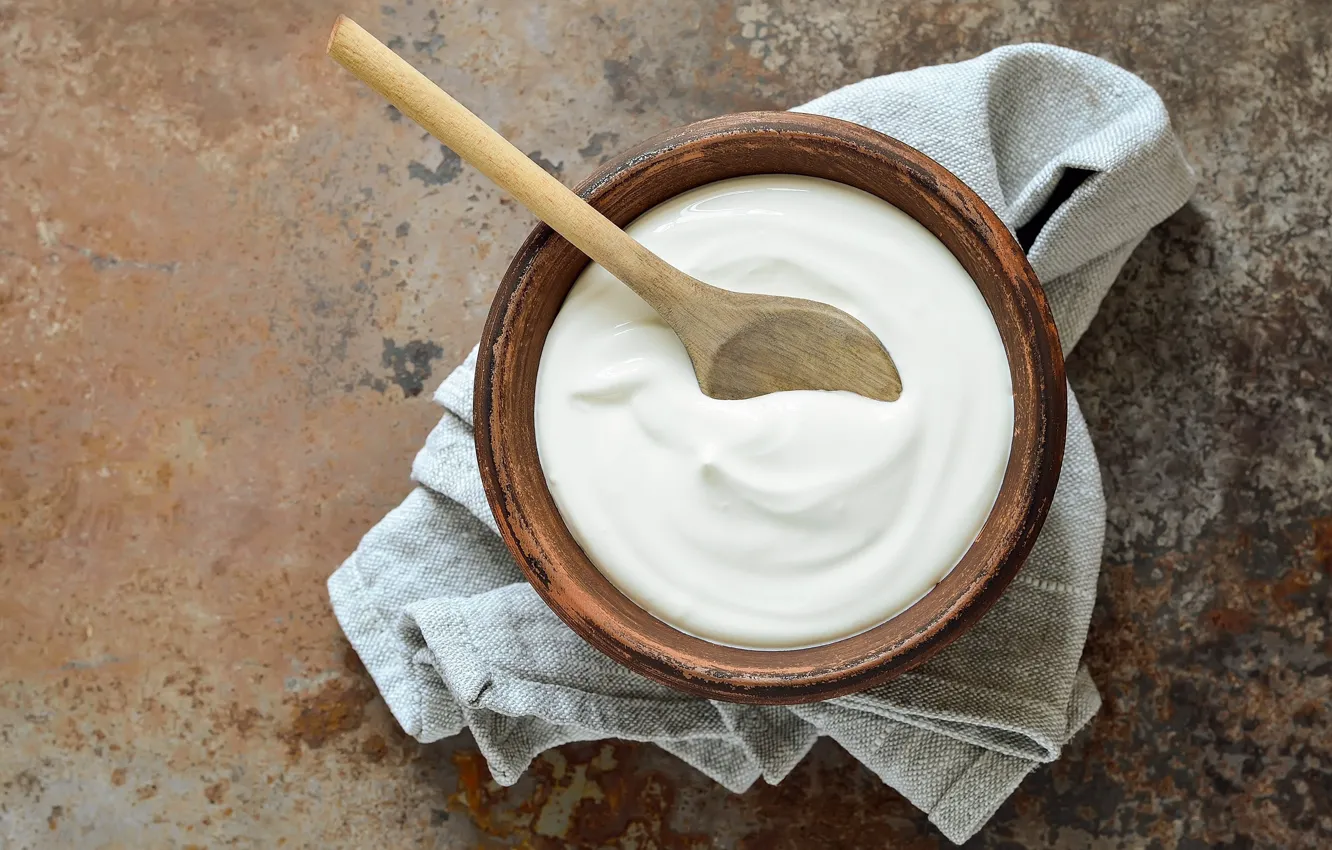 Photo wallpaper white, milk, yogurt