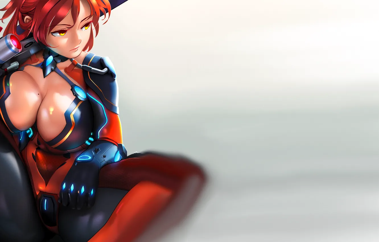 Photo wallpaper gun, hot, sexy, boobs, anime, breasts, babe, oppai