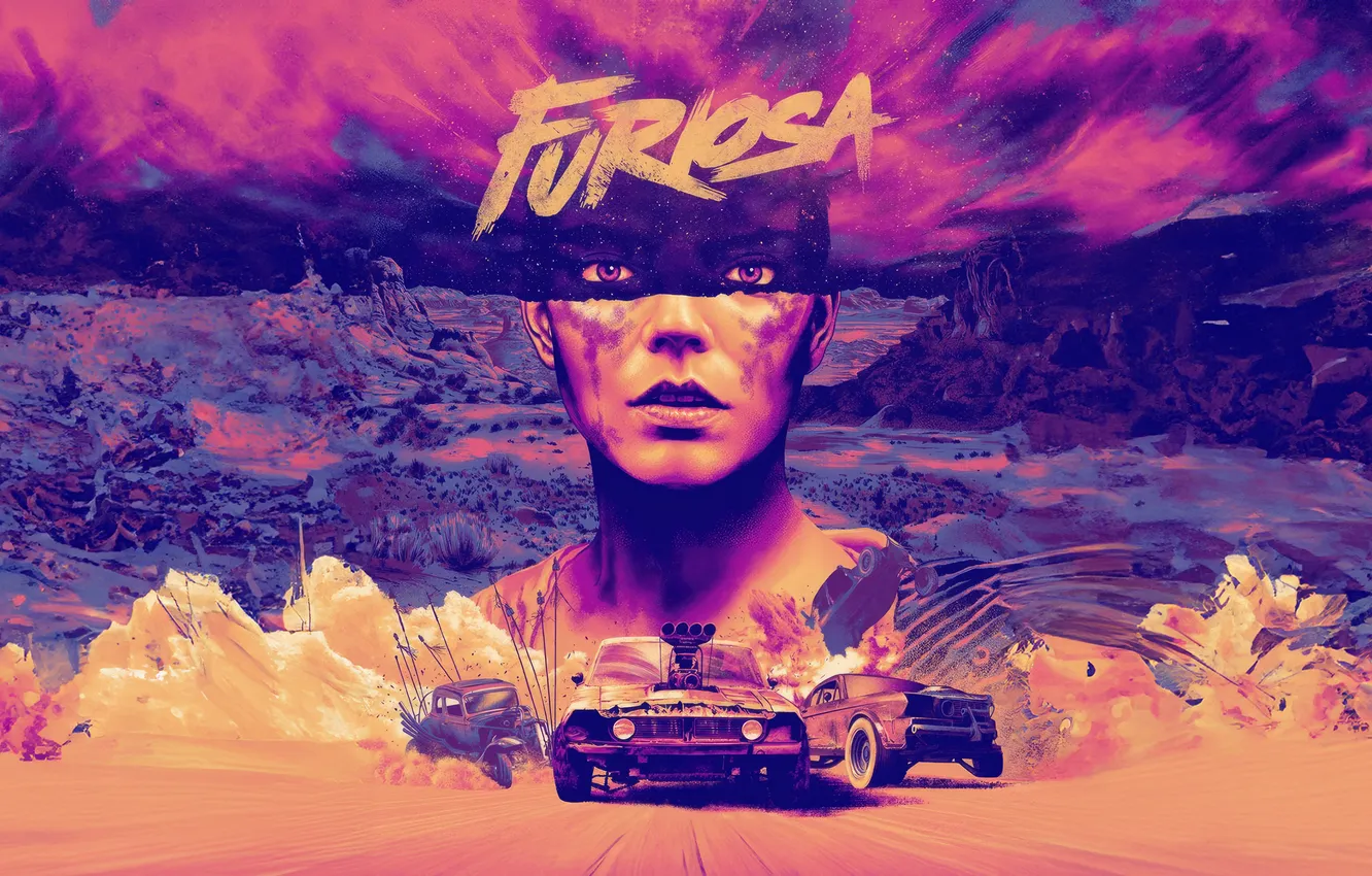 Photo wallpaper girl, fiction, art, post-Apocalypse, Furiosa: A Mad Max Saga