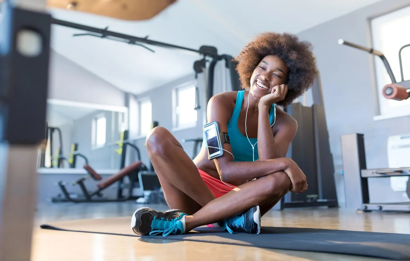 Photo wallpaper gym, leggings, woman fitness, Buttock, activewear, woman exercises, woman streching, woman workout