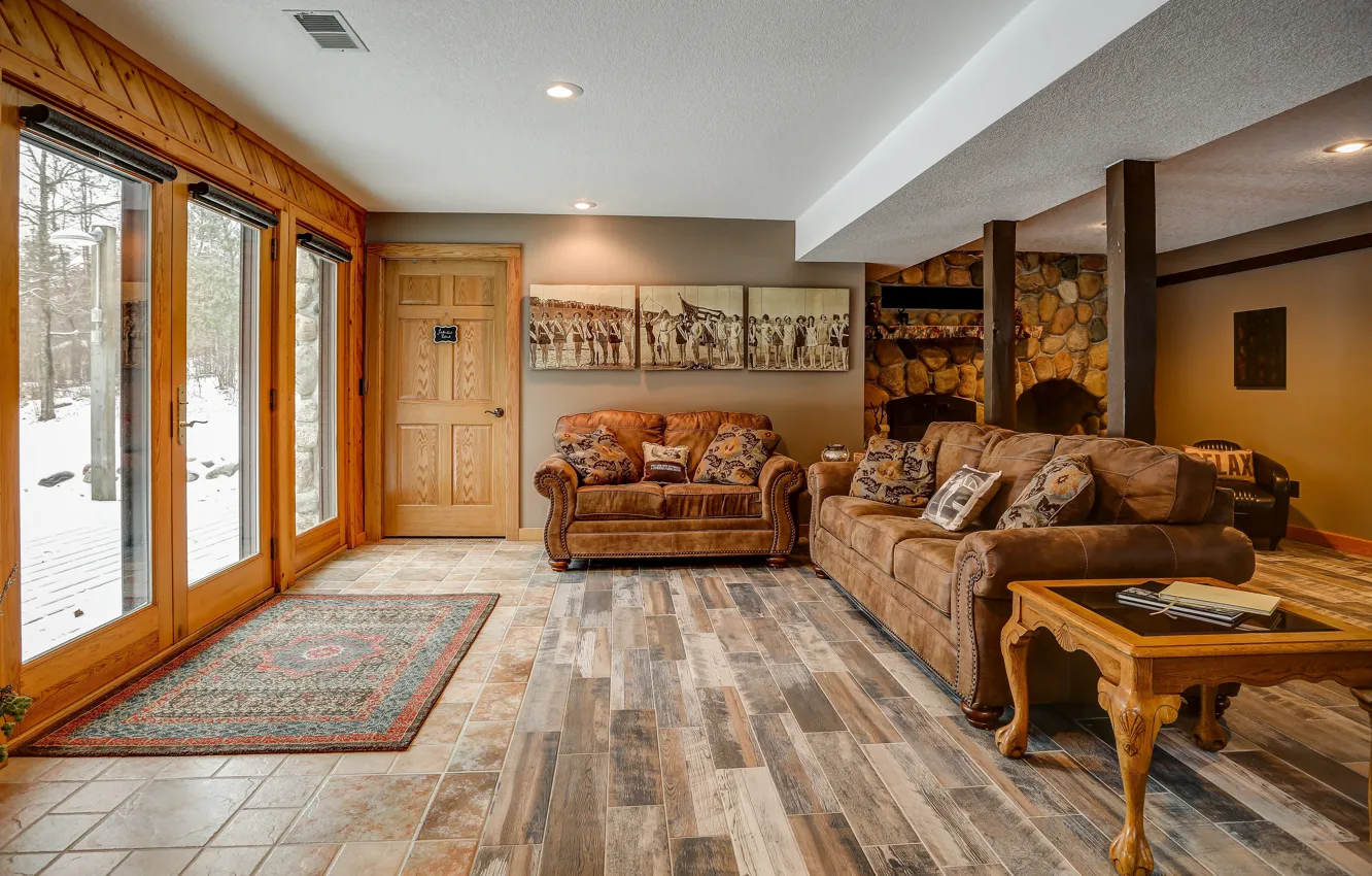 Photo wallpaper design, style, interior, oven, living room, downstairs living room