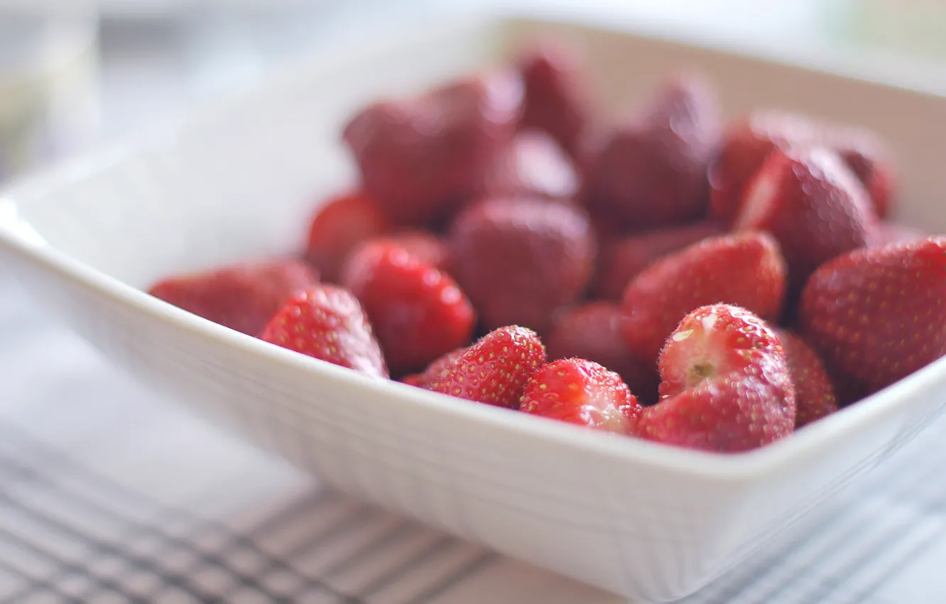 Photo wallpaper strawberry, berry, dish
