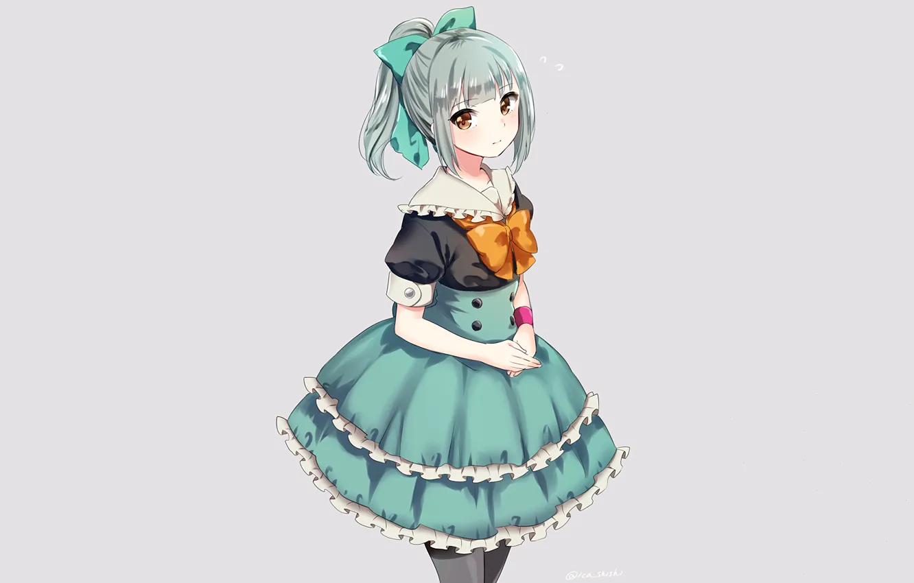 Photo wallpaper girl, dress, anime, beautiful, short hair, pretty, attractive, handsome