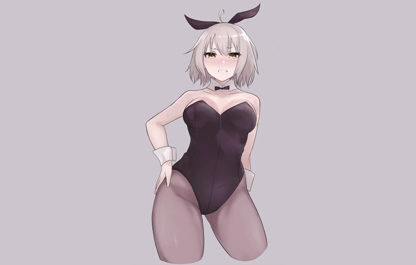 Photo wallpaper girl, sexy, cleavage, boobs, anime, beautiful, short hair, pretty