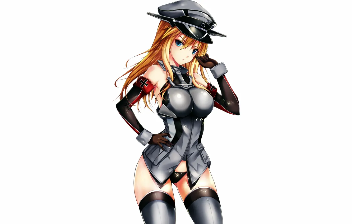 Photo wallpaper girl, sexy, lingerie, panties, thighhighs, long hair, dress, anime