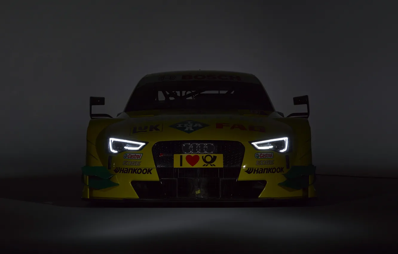 Photo wallpaper Audi, lights, the front, RS 5 DTM