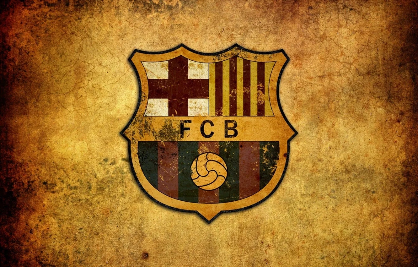 Photo wallpaper emblem, football, Barcelona, Spain, FCB