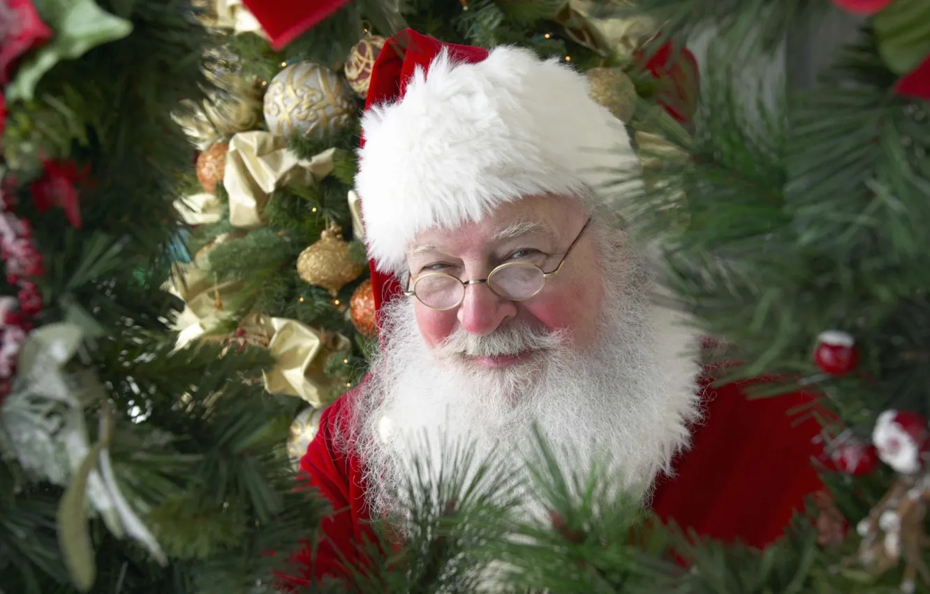 Photo wallpaper decoration, childhood, smile, mood, holiday, balls, tree, new year