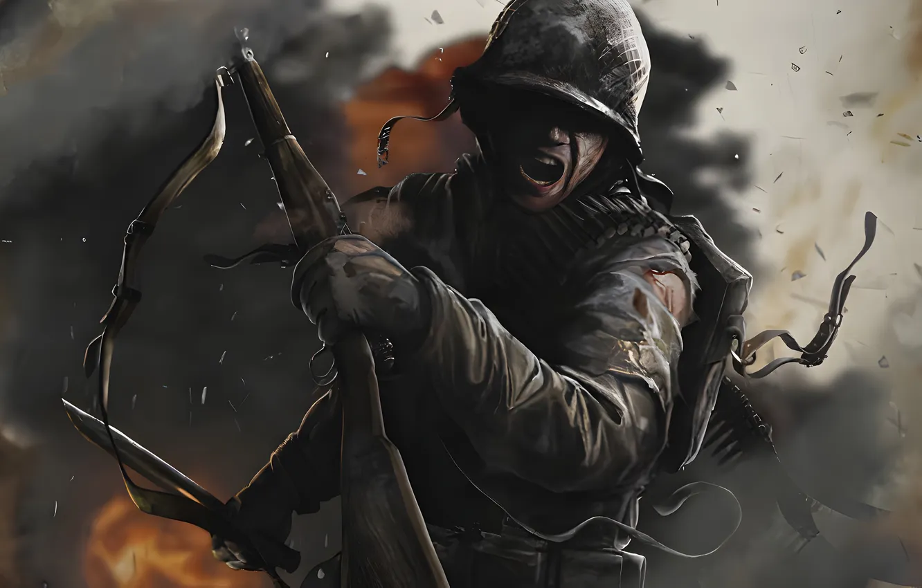 Photo wallpaper fire, soldier, The Last Stand, Sabaton