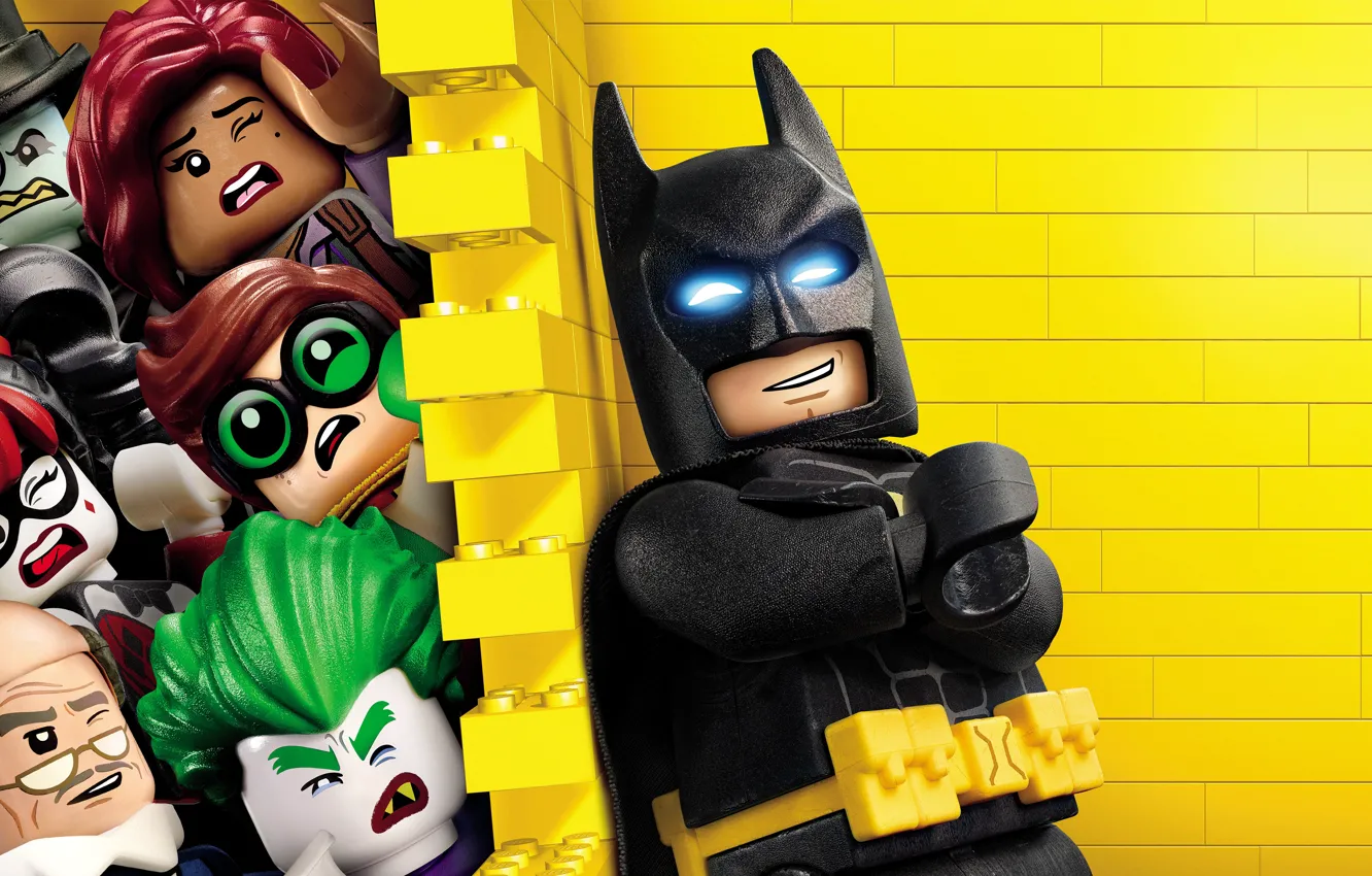 Photo wallpaper cartoon, LEGO, Batman, Bettman, The bat-man, The Lego