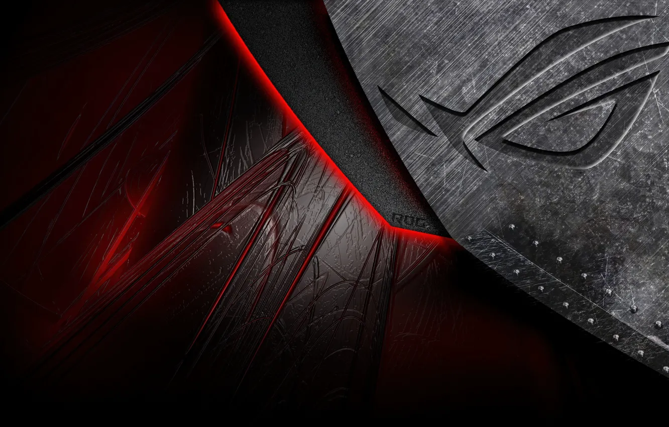 Photo wallpaper grey, steel, logo, high-tech, stamp, logo, brand, hi-tech