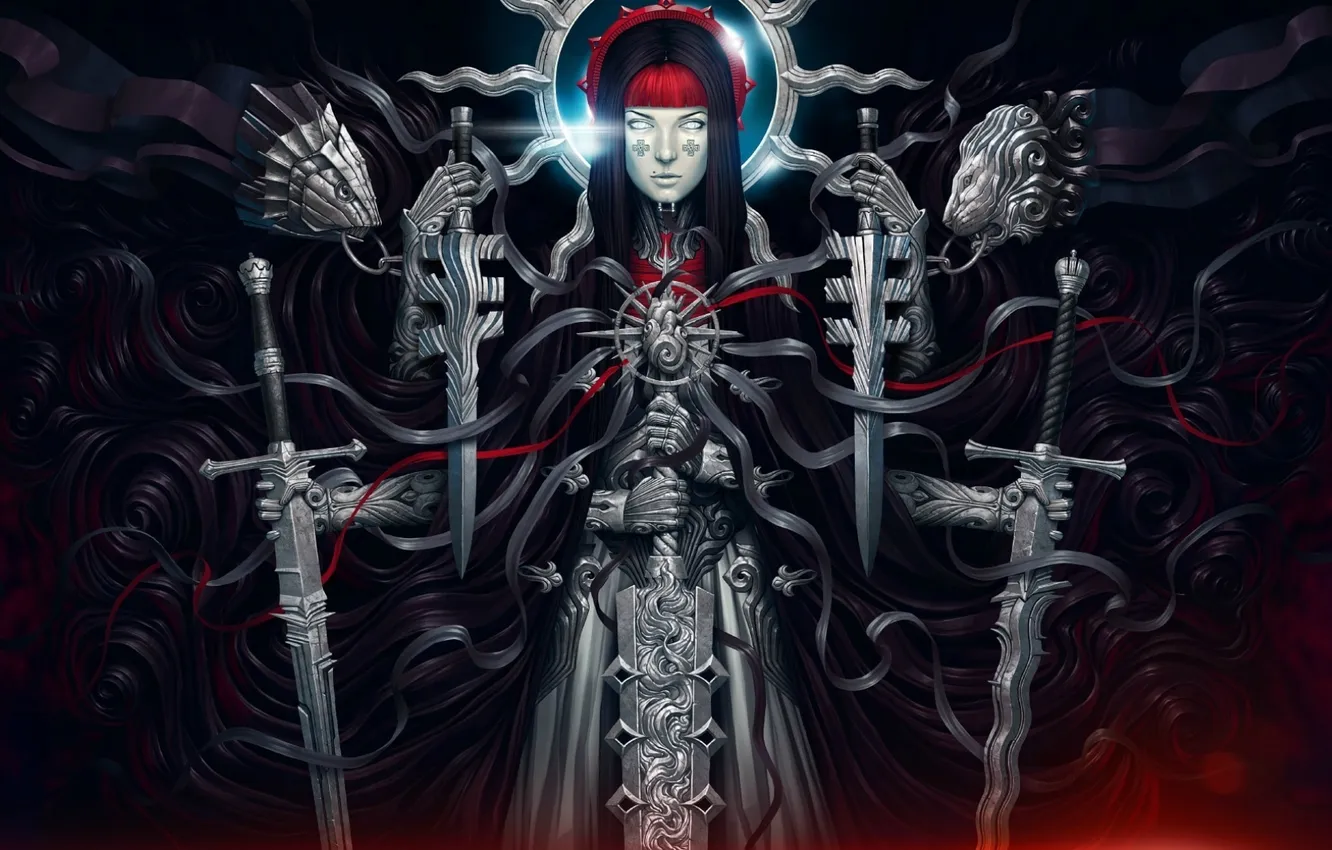 Photo wallpaper look, weapons, fiction, sword, hands, art, Banshee, Banshee