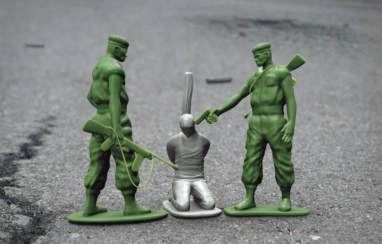 Photo wallpaper toy, soldiers, It's just a game?, Amnesty International, Toy Soldiers, HYPE