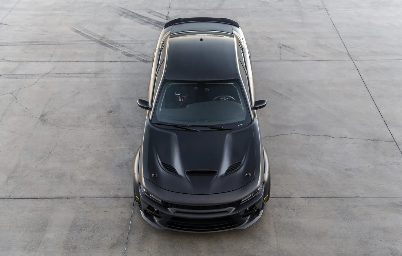 Photo wallpaper Dodge, Charger, the view from the top, AWD, 2019, SpeedKore, SEMA 2019, Twin Turbo Carbon