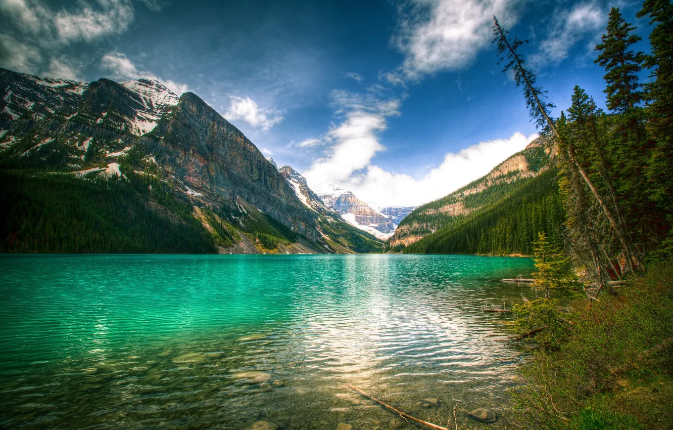 Photo wallpaper the sky, landscape, mountains, nature, lake, Canada, Banff, Louise
