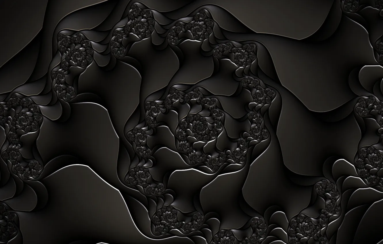 Photo wallpaper abstraction, green, pattern, fractal, ornament, abstract background