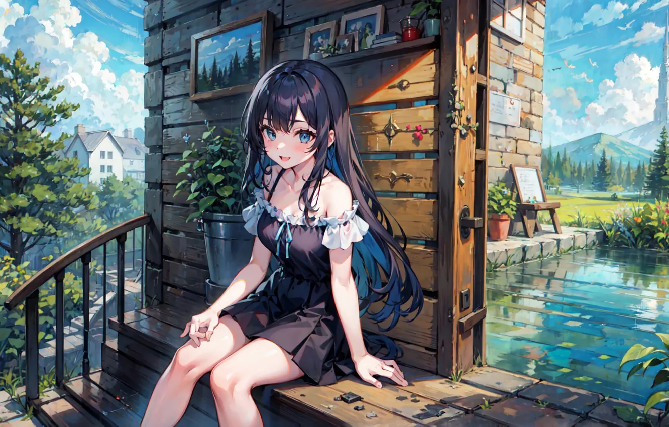 Photo wallpaper girl, picture, anime