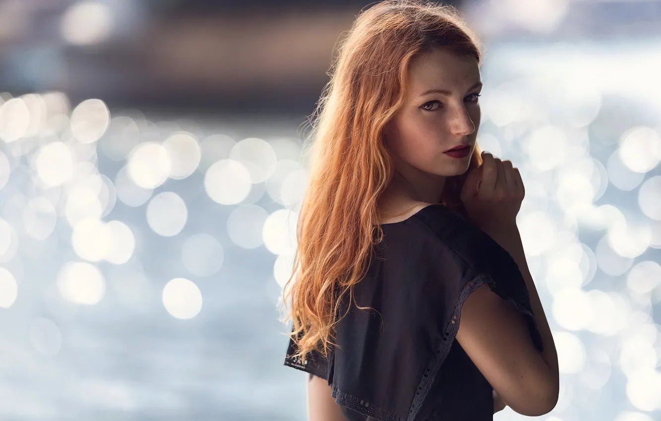 Photo wallpaper look, girl, portrait