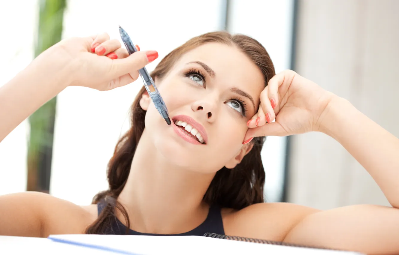 Photo wallpaper sexy, pen, Beautiful Model