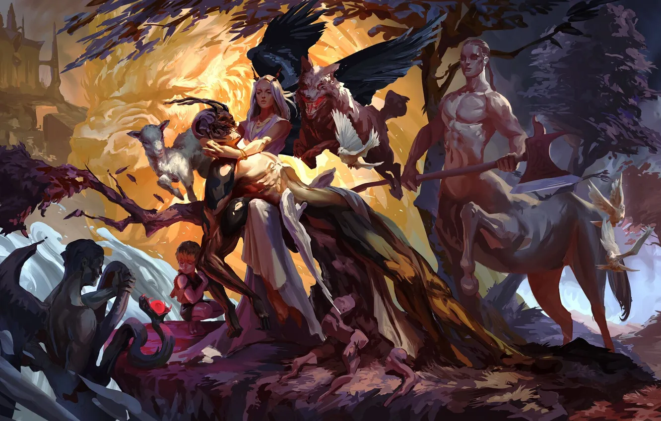 Photo wallpaper group, being, fantasy