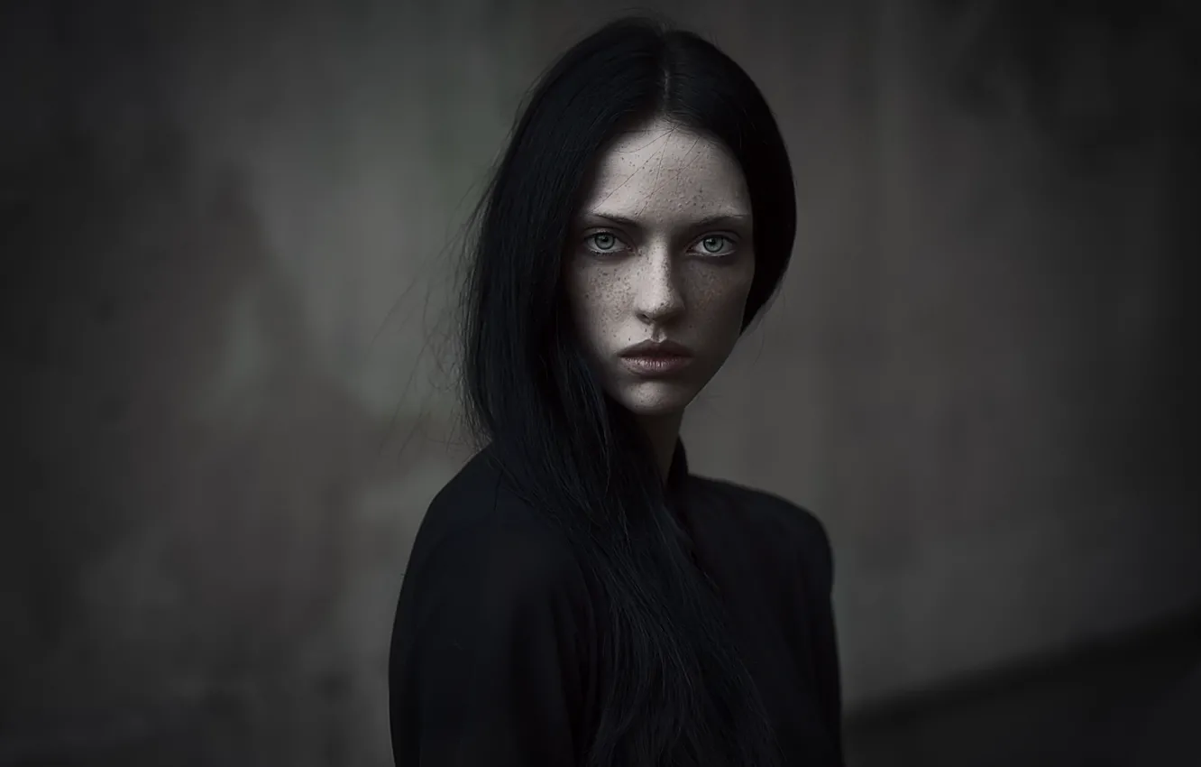 Photo wallpaper girl, face, Gothic