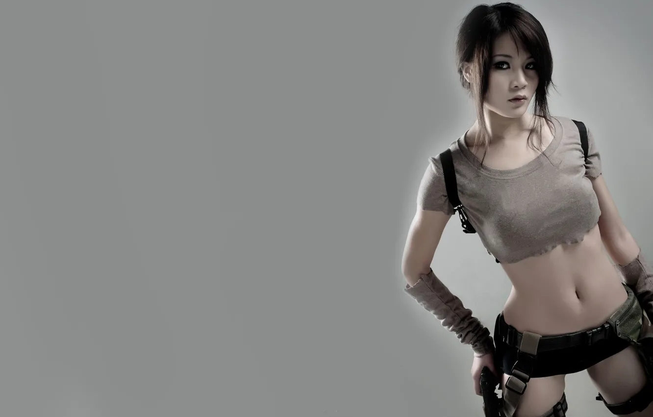 Photo wallpaper Tomb Raider, game, girls, model, beauty, women, cosplay, Lara Croft