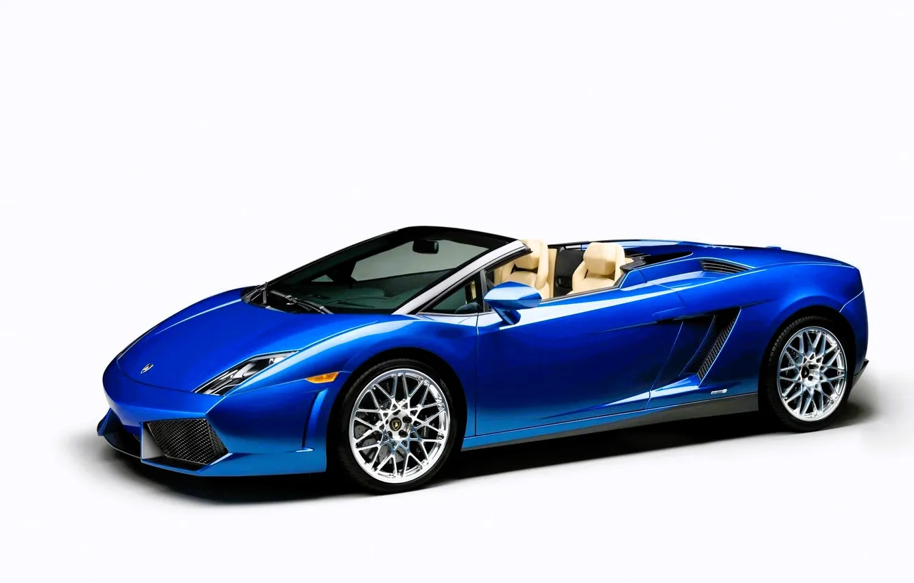Photo wallpaper blue, Lamborghini, convertible, Lamborghini Gallardo, Lamborghini Gallardo LP 550 Spyder