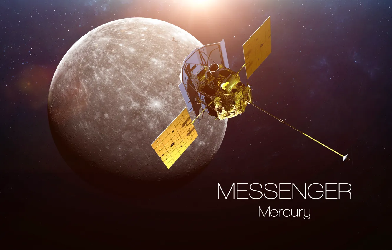 Photo wallpaper satellite, mercury, messenger