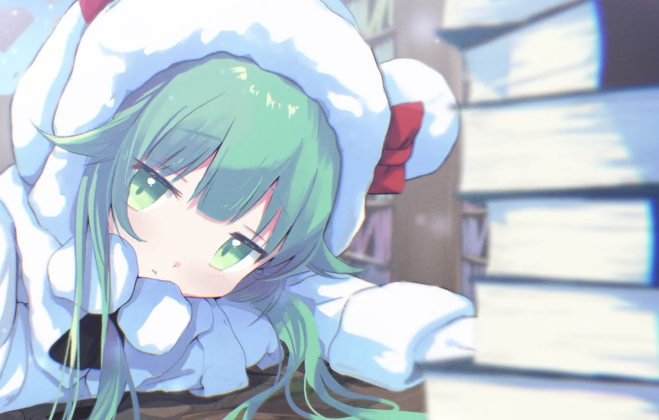 Photo wallpaper girl, book, momiji, Blue Archive, haru haruru515