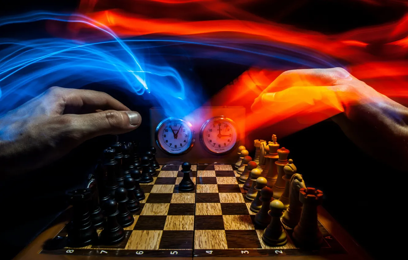 Photo wallpaper background, sport, hands, chess