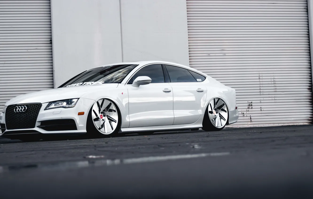 Photo wallpaper Audi, White, Tires, Toyo