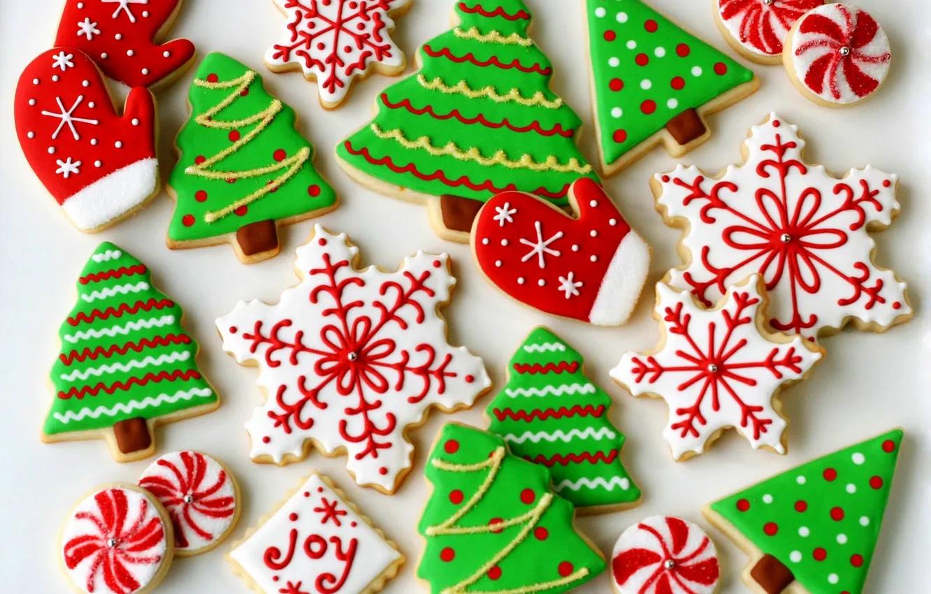 Photo wallpaper winter, holiday, food, cookies, winter, holiday, cookie, biscuits