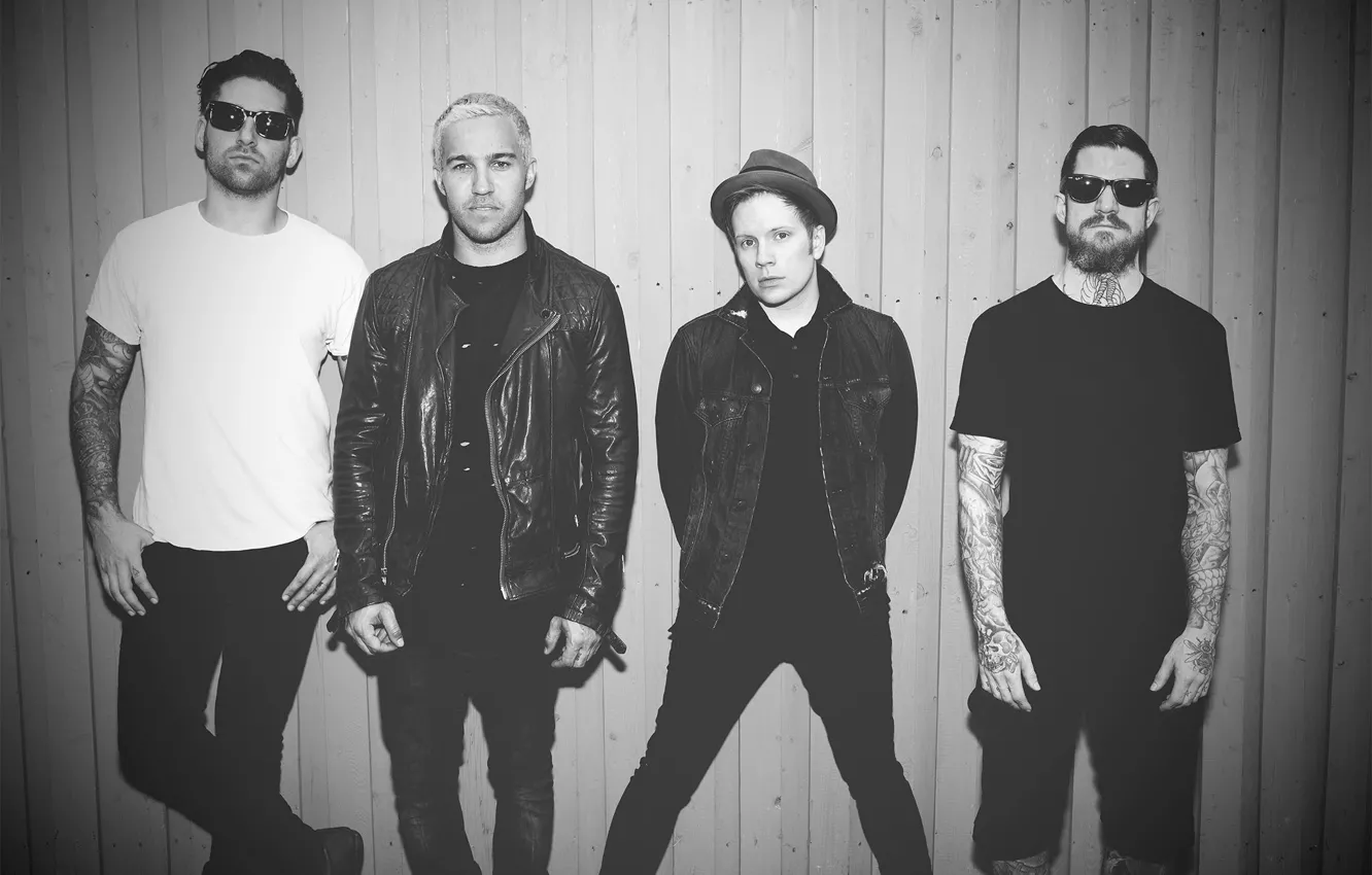 Photo wallpaper Fall Out Boy, Patrick Stump, 2015, Andy Hurley, Joe Trohman, Pete Wentz