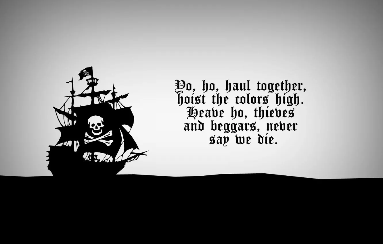 Photo wallpaper pirates of the Caribbean, song pirates, hoist the colors