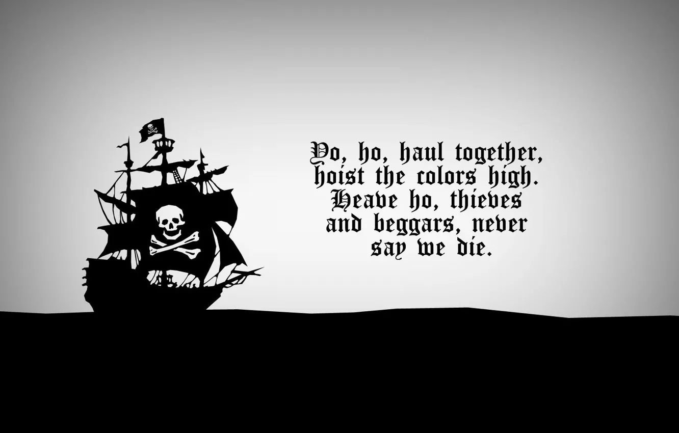 Photo wallpaper Pirates of the Caribbean, song pirates, hoist the colors