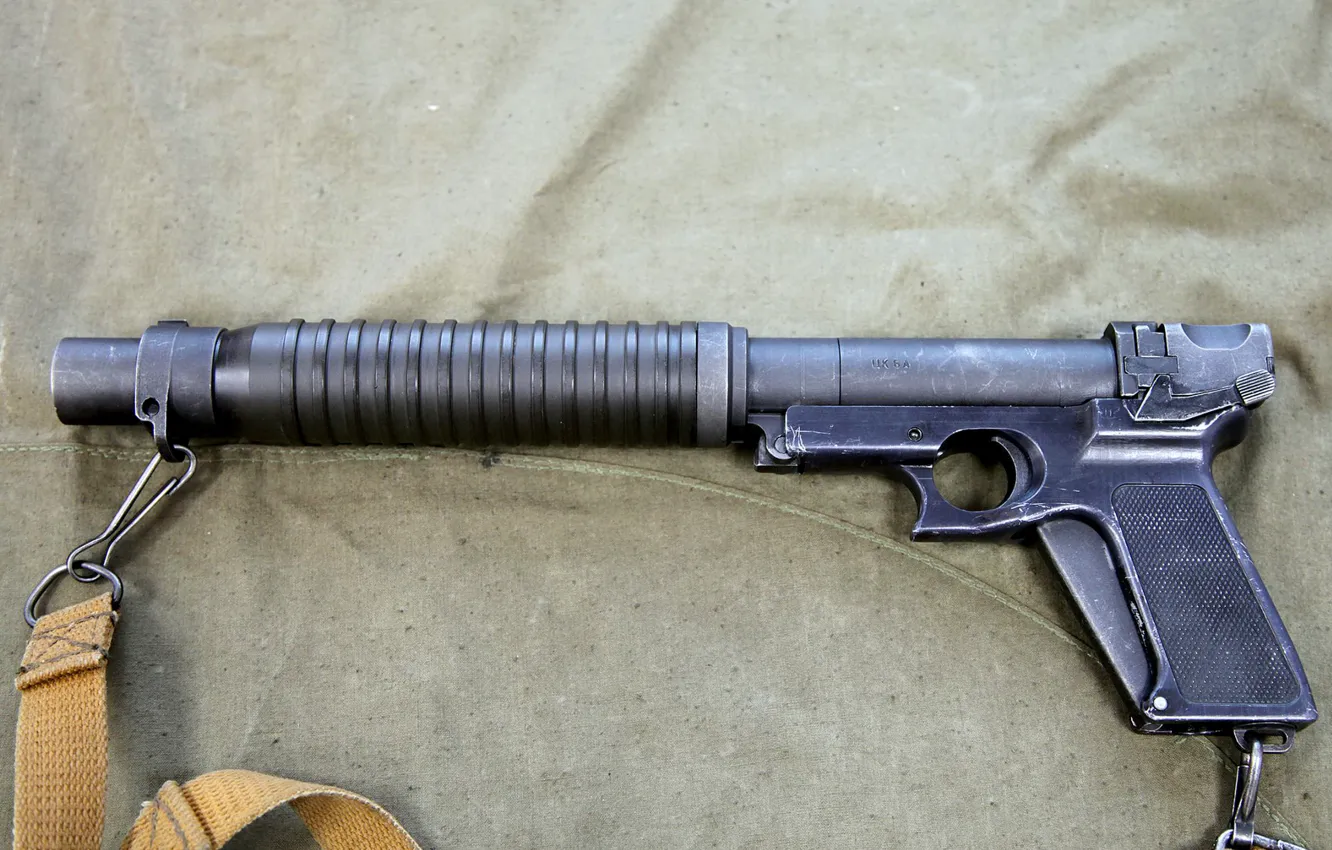 Photo wallpaper gun, background, color, khaki, trunk, strap, ammunition, various