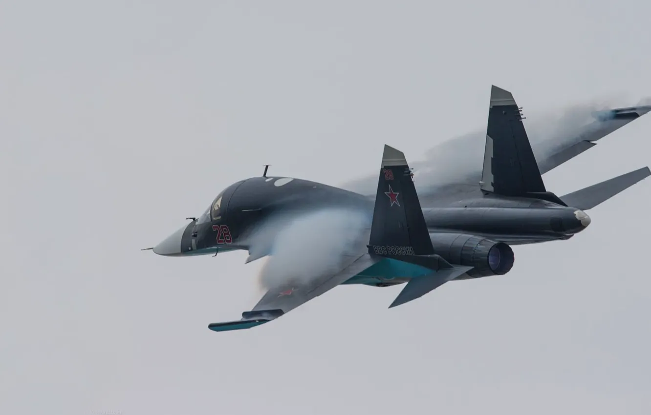 Photo wallpaper bomber, Fullback, Su-34, Sukhoi, Russian fighter-bomber