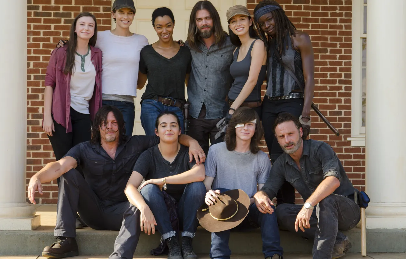 Photo wallpaper actor, team, season 7, The Walking Dead