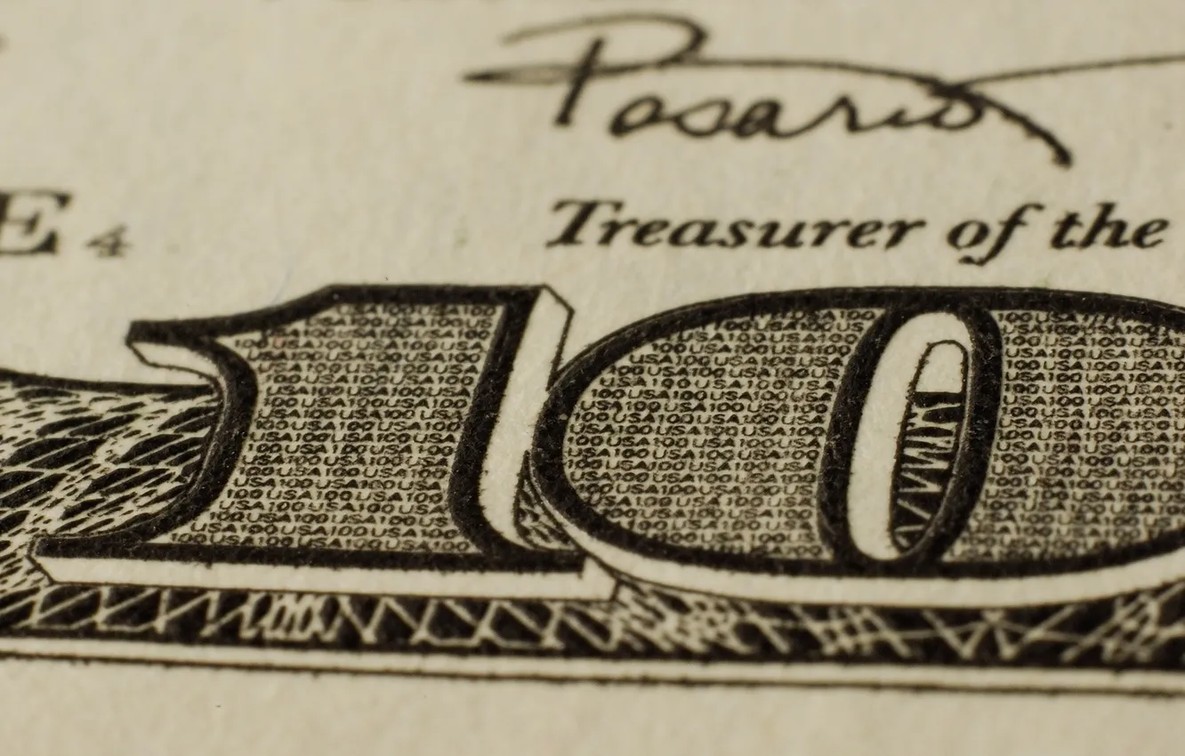 Photo wallpaper money, dollars, microtext