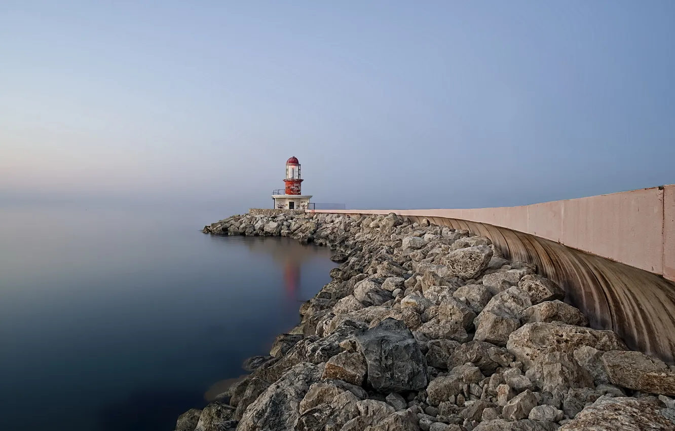 Photo wallpaper sea, the sky, landscape, lighthouse