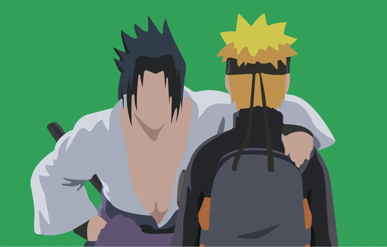 Photo wallpaper sword, game, Sasuke, Naruto, minimalism, anime, katana, ken