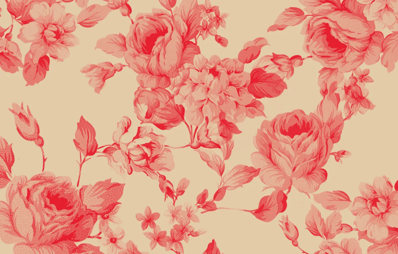 Photo wallpaper Wallpaper, texture, flowers, Milota