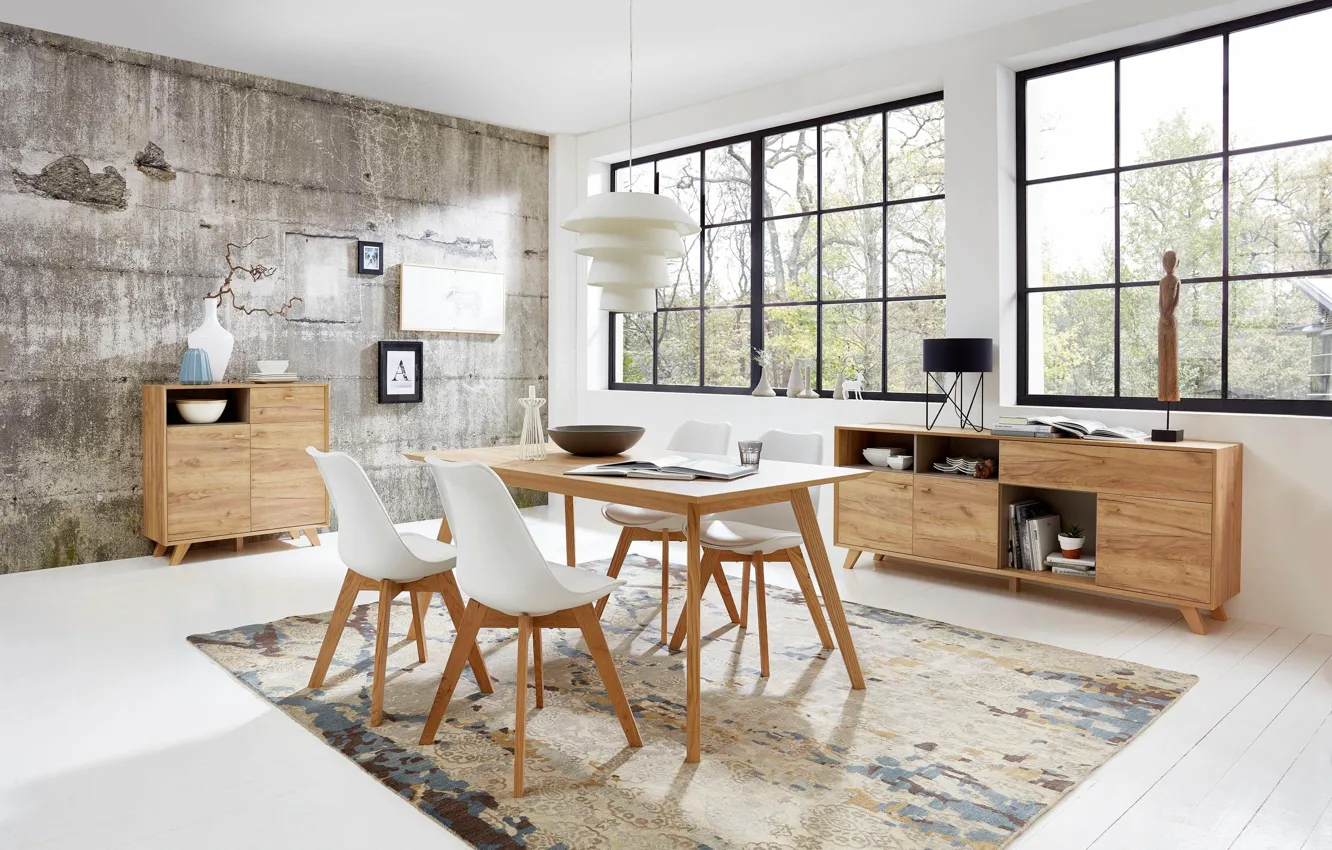 Photo wallpaper design, style, room, interior, dining room