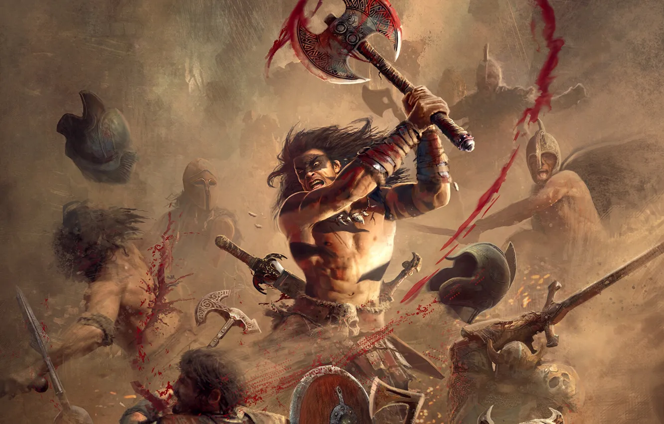 Photo wallpaper fiction, sword, armor, battle, warrior, art, soldiers, sword