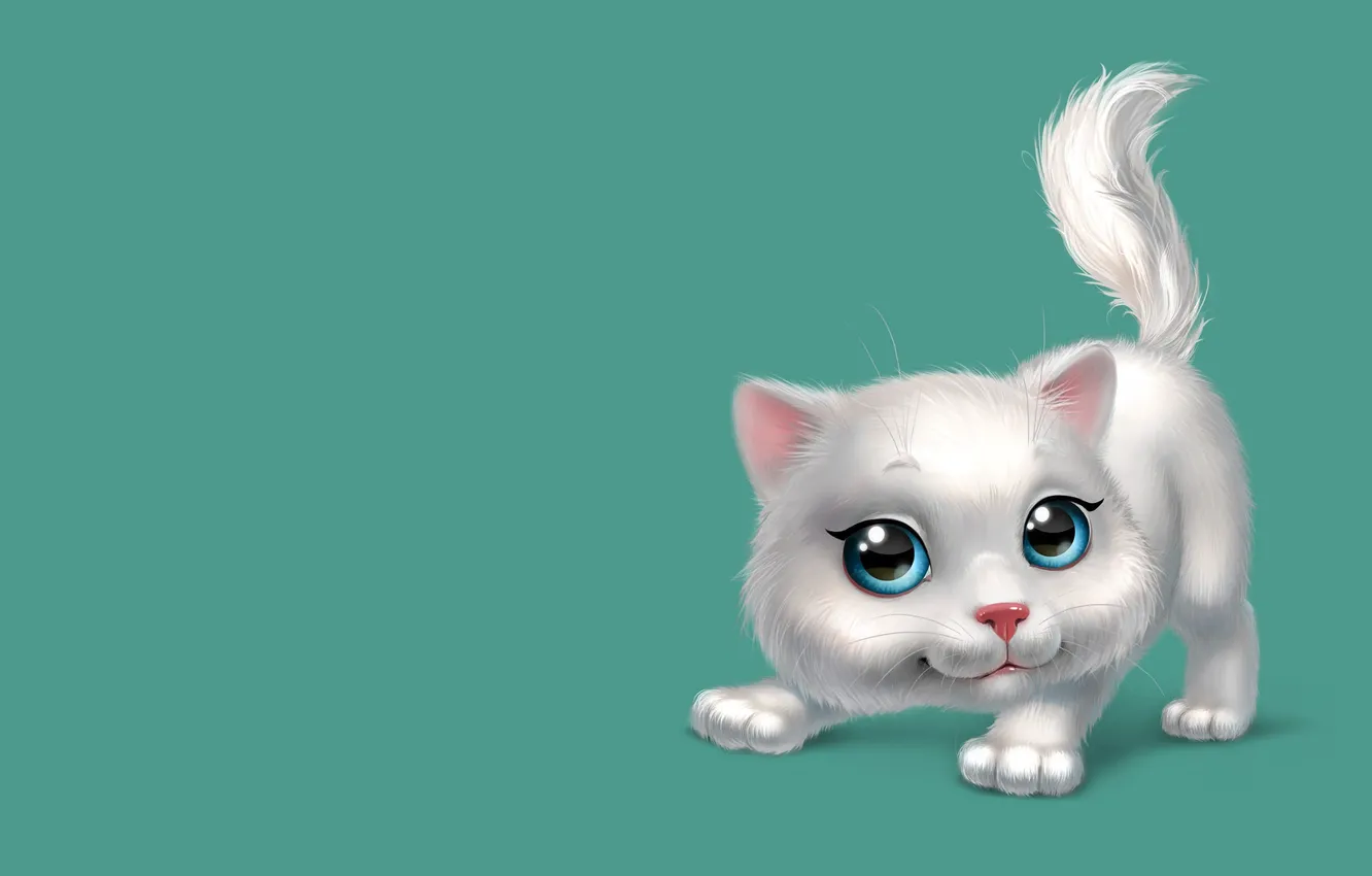 Photo wallpaper mood, the game, art, kitty, children's, kitty