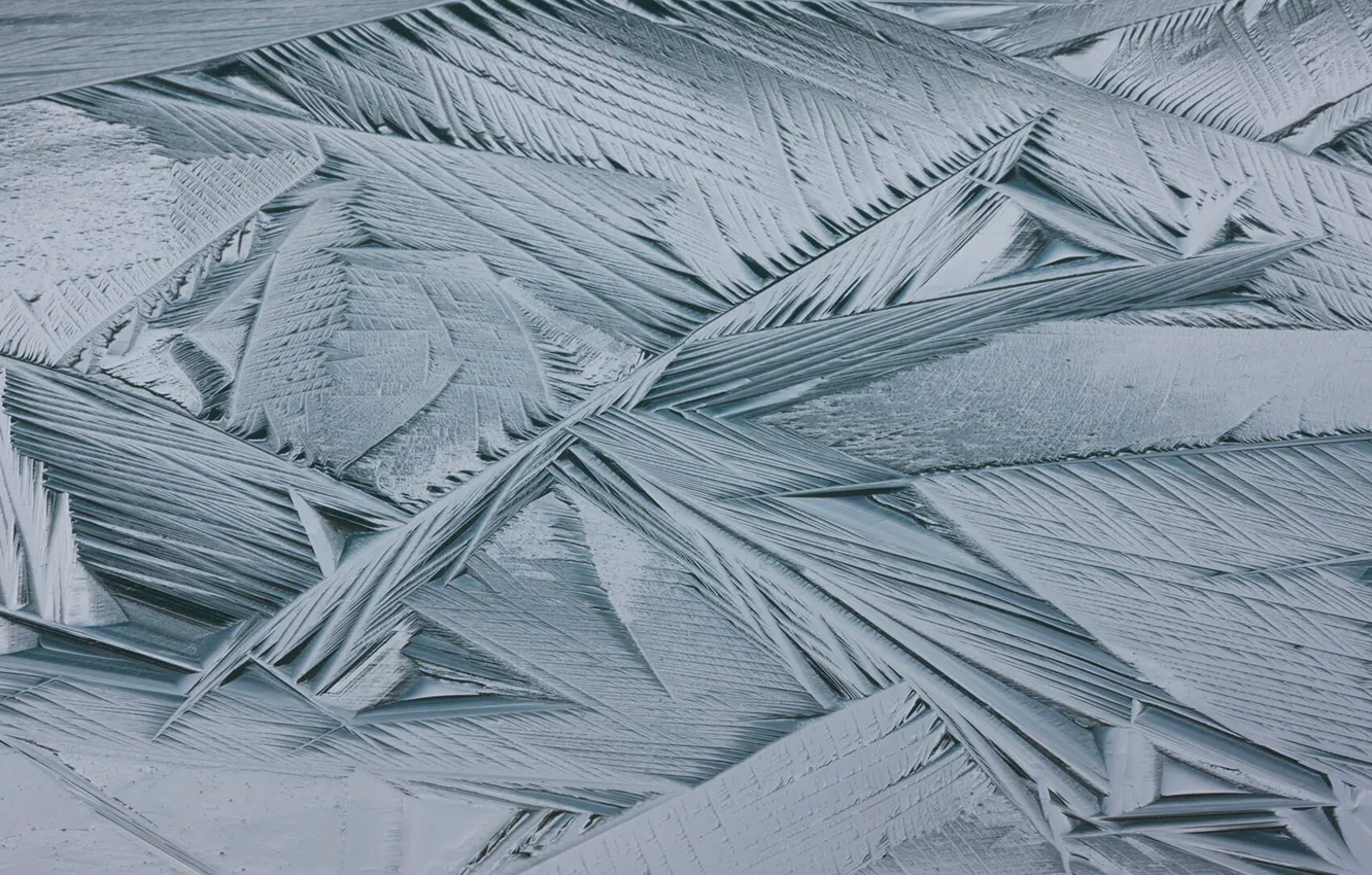 Photo wallpaper ice, frost, crystals