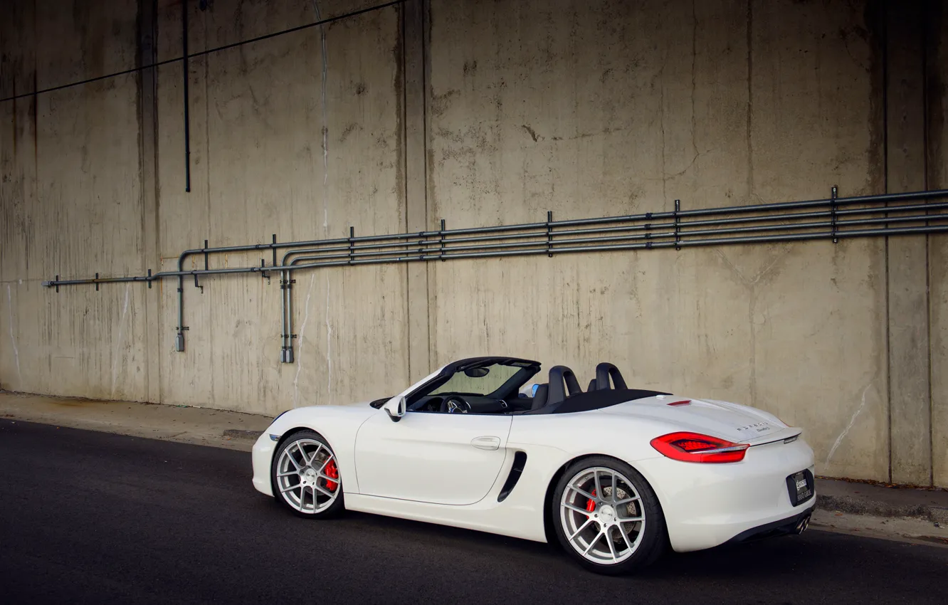 Photo wallpaper white, Porsche, white, Porsche, Boxster S, 981
