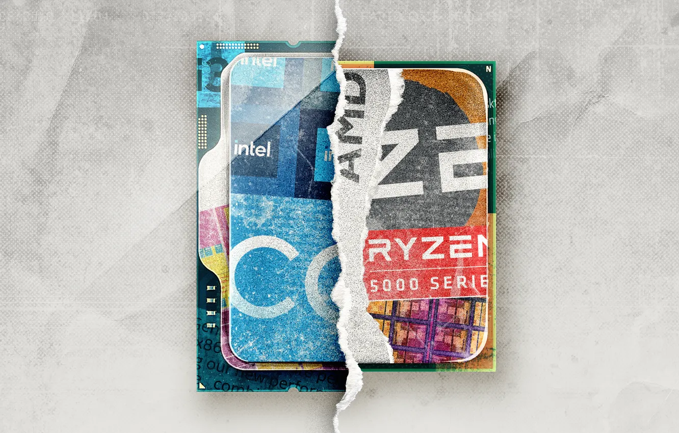 Photo wallpaper logo, Art, core, intel, art, CPU, processor, amd
