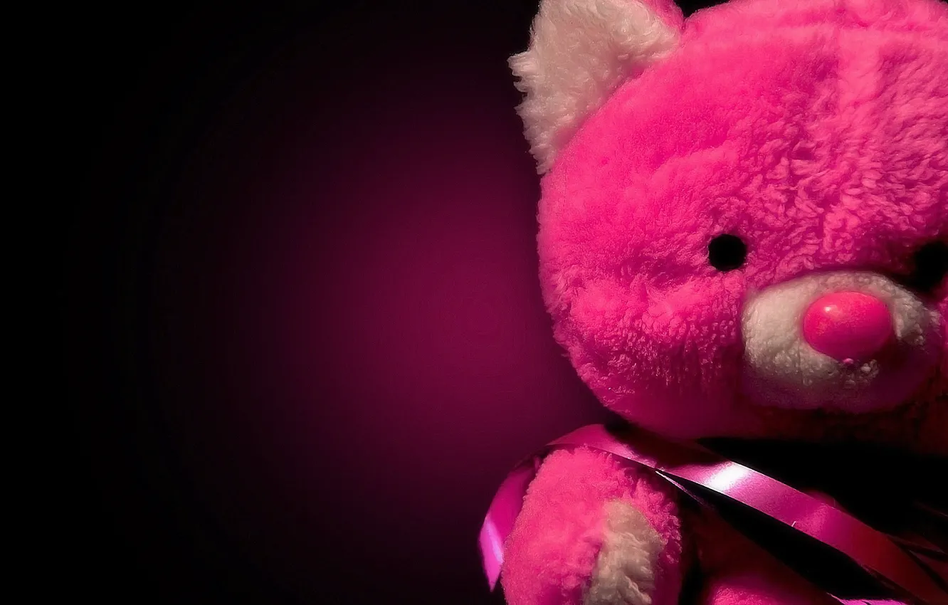 Photo wallpaper red, Shine, red, sad, teddy bear, sad, Teddy bear, shine